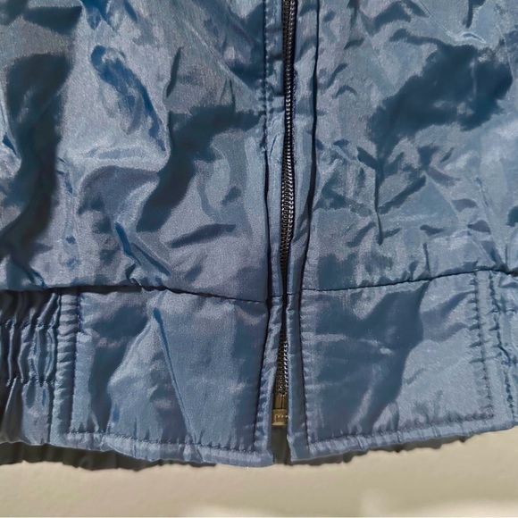 Vintage 80s The Warm-Up Navy Blue Nylon Zip-Up Jacket Men’s Size Medium Sporty - Picture 4 of 8